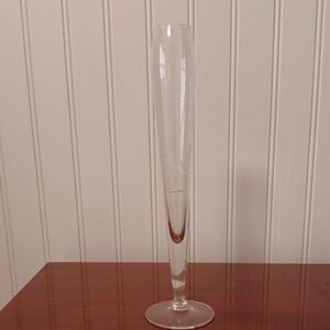 Vintage etched bud vase